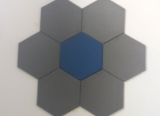 Foto Espuma Acústica Hexagonal - Azul