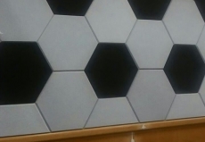 Foto Espuma Acústica Hexagonal - Branca